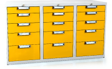 Univerzální kontejner pro pracovní stoly 840 x 1443 x 600 - 15x zásuvka